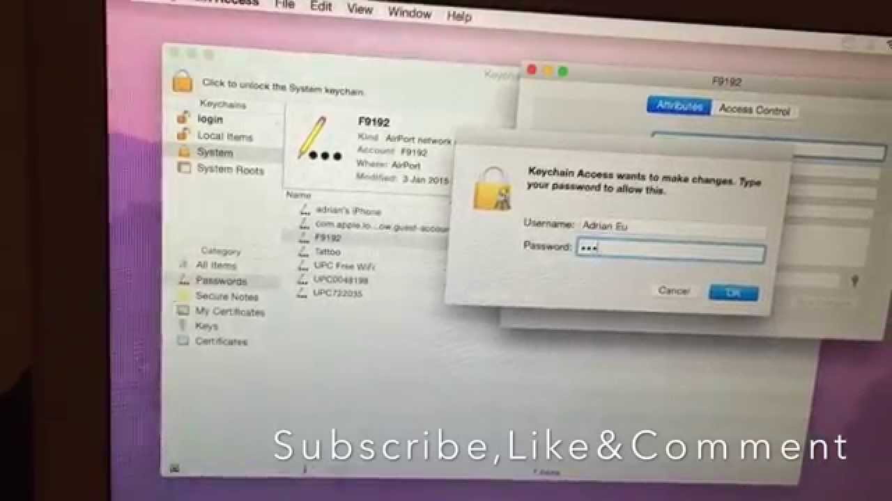 see my password on mac for wifi